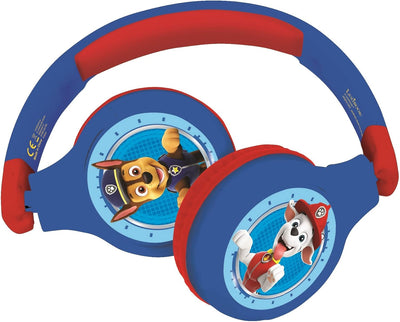 Lexibook HPBT010PA Chase,Marcus Paw Patrol 2-in-1-Bluetooth-Kopfhörer für Kinder-Stereo Wireless Wir