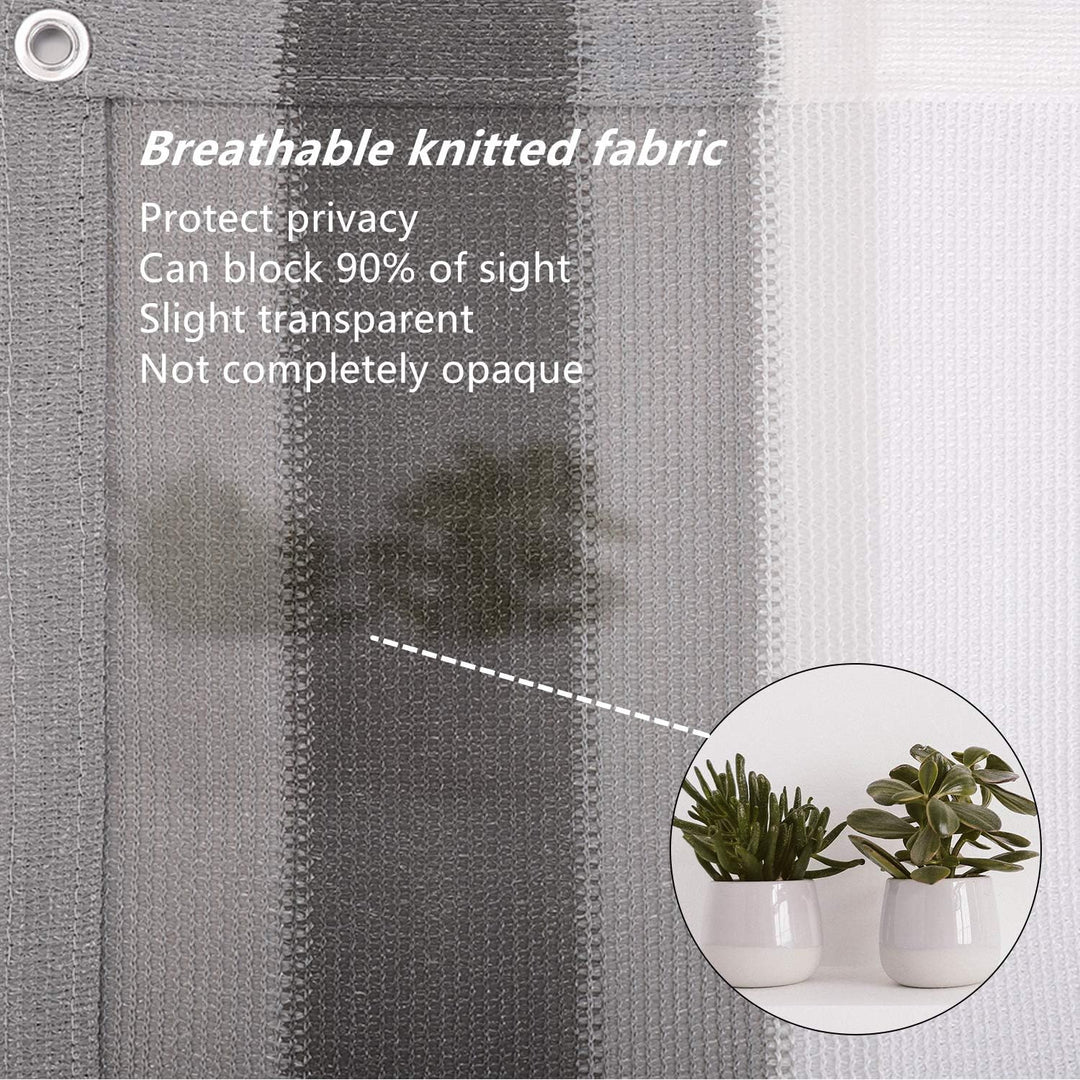Sekey Balkon Sichtschutz Balkonabdeckung HDPE 220 g/m², 120x600cm, Leicht Transparent Wind- und UV-S