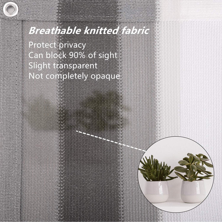 Sekey Balkon Sichtschutz Balkonabdeckung HDPE 220 g/m², 120x600cm, Leicht Transparent Wind- und UV-S