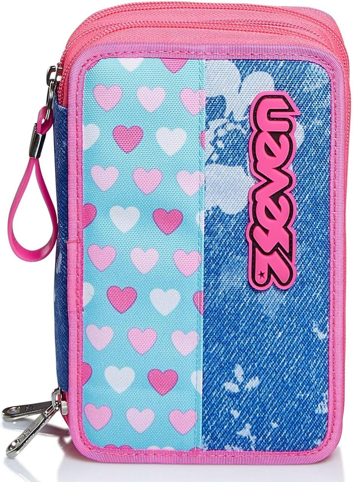 Seven Federmäppchen, Mäppchen, Mehrfarbig, Federtasche für Schreibwaren, Etui komplett mit Bleistift