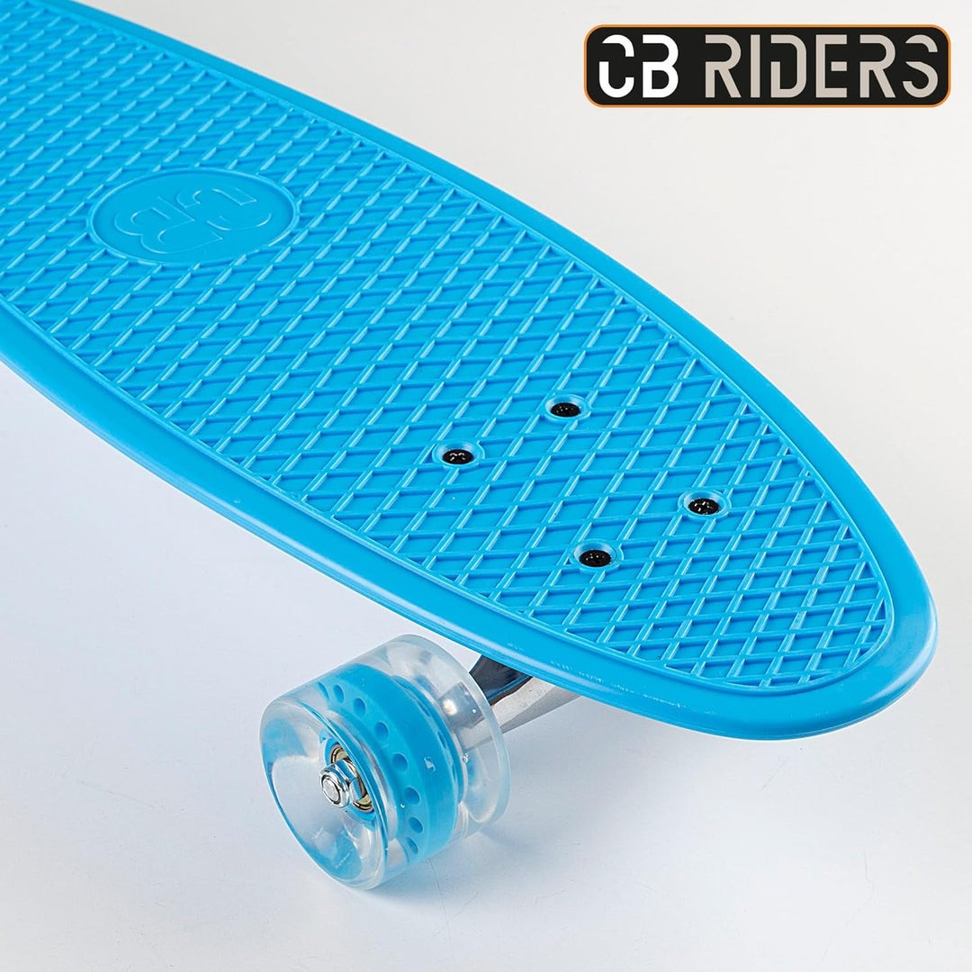 COLORBABY CB Riders, Skateboard, Blau, 71 x 20 cm, Achse aus Aluminium, für Kinder, Board mit 4 PU-R