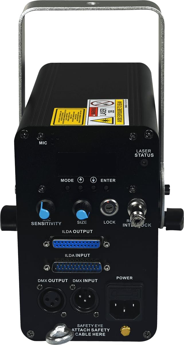 ALGAM LIGHTING - SPECTRUM 500 RGB - Mehrfarbiger Animationslaser 500 mW RGB – Laserklasse 3B – IP20