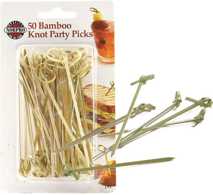 Norpro Bambus Knoten Plektrum Plektron Picks, 50 Stück, braun 50 CT, 50 CT