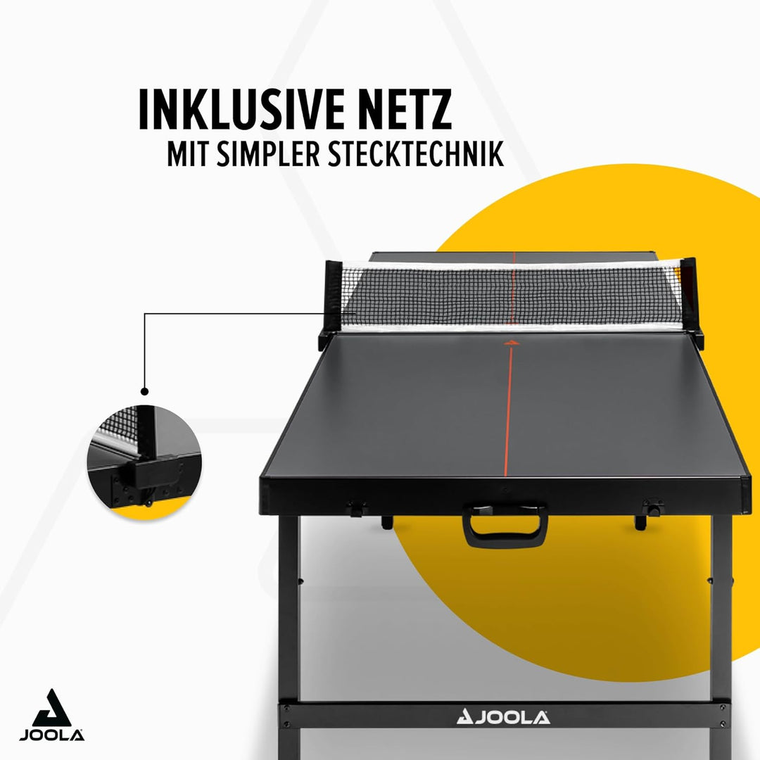 JOOLA Midsize Tischtennisplatte, Freizeittisch, Tischtennistisch im modernen Design inklusive Tischt