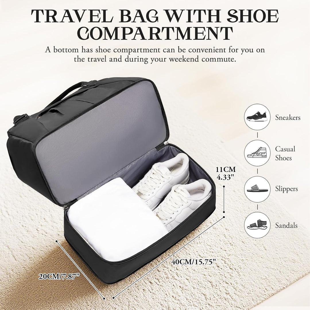 SEAFEW Reisetasche 24L, 40x30x20 Ryanair Handgepäck Tasche für Flugzeug Weekender Sporttasche Damen