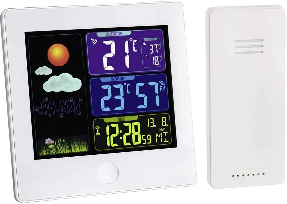 TFA Dostmann Sun Funk-Wetterstation, 35.1133.02 Wettervorhersage mit Farbdisplay, zur Raumklimakontr