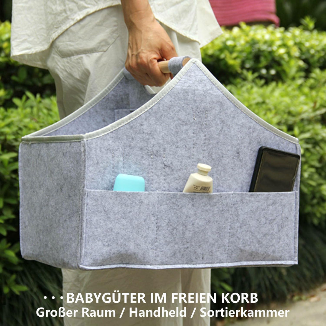 Baby Windel Caddy Organizer Korb tragbar Storage Bin gross Kindergarten Tasche mit Wechselbaren Fäch