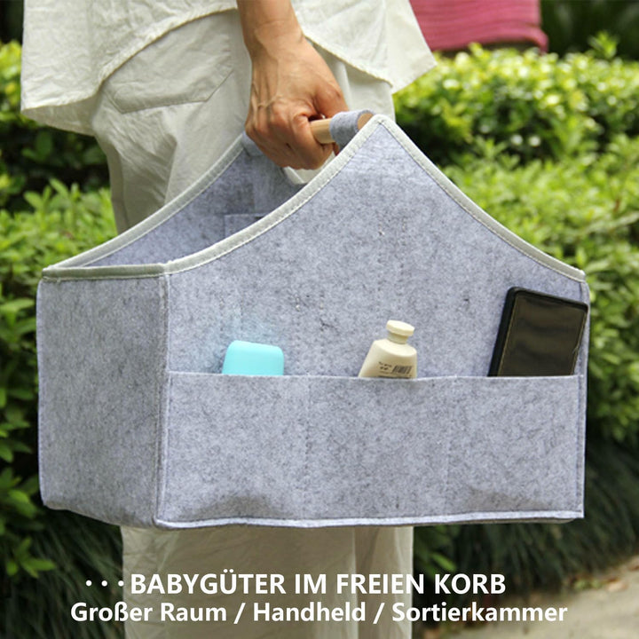 Baby Windel Caddy Organizer Korb tragbar Storage Bin gross Kindergarten Tasche mit Wechselbaren Fäch