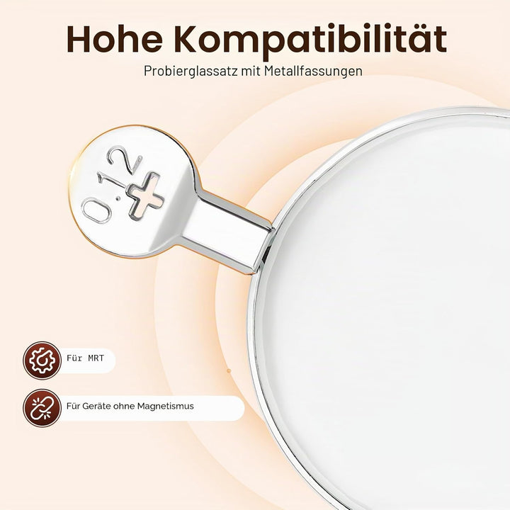 266Pcs Testlinsen-Set, 57x36x9.5cm Optisch Messbrille Linse Augenoptiker Metal Optometry Optical Tri