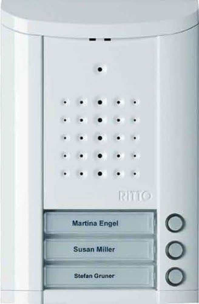 Schneider Electric Ritto Türstation, Entravox, Audio für 3-Familienhaus, Gegensprechanlage mit Beleu