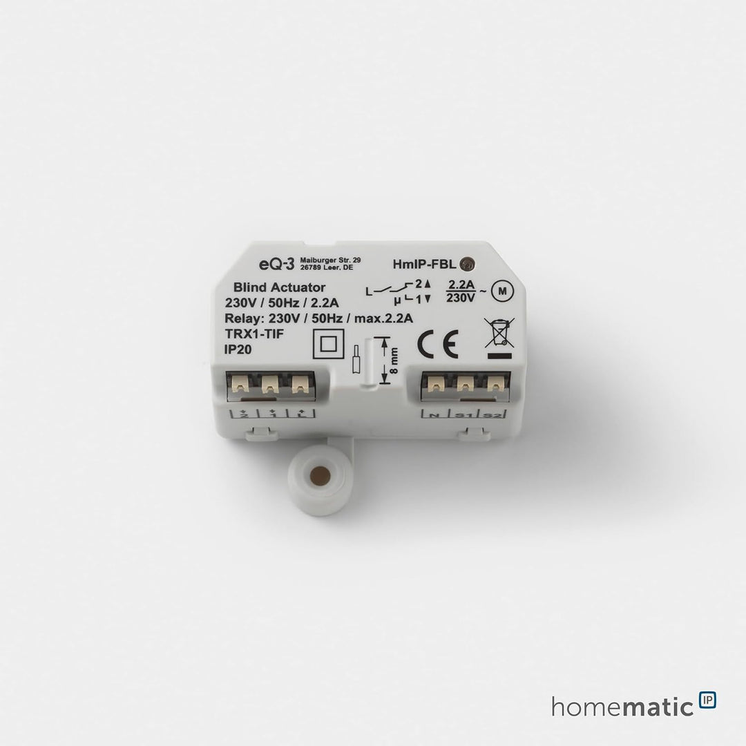 Homematic IP Smart Home Jalousieaktor – Unterputz, digitale Steuerung von 1 Jalousie oder Raffstore,