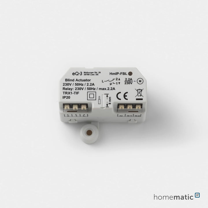 Homematic IP Smart Home Jalousieaktor – Unterputz, digitale Steuerung von 1 Jalousie oder Raffstore,