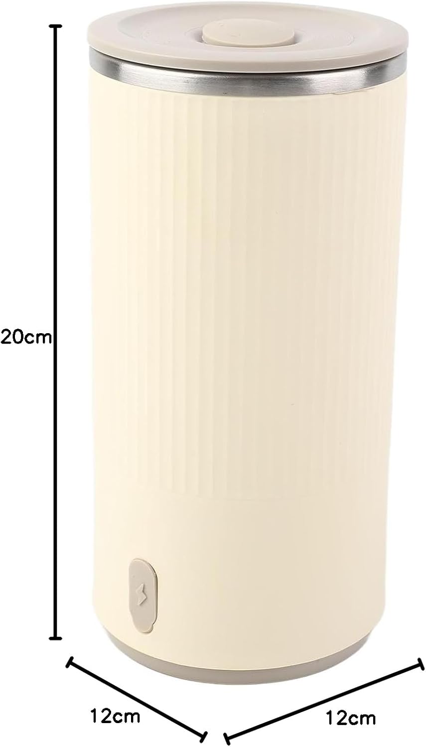 Elektrischer Wasserkocher, kabellos, Edelstahl, 400 ml, für Auto und Reisen, mit wiederaufladbarem D