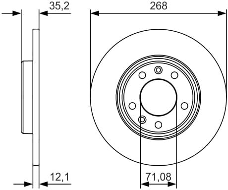 Bosch BD2163 Bremsscheiben - Hinterachse - ECE-R90 Zertifizierung - zwei Bremsscheiben pro Set