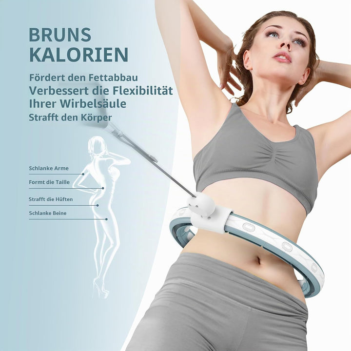 Smart Hula Hoop Reifen Erwachsene, Hula Hoop mit Gewicht Kugel, Hoola Hoop zum Abnehmen für Anfänger