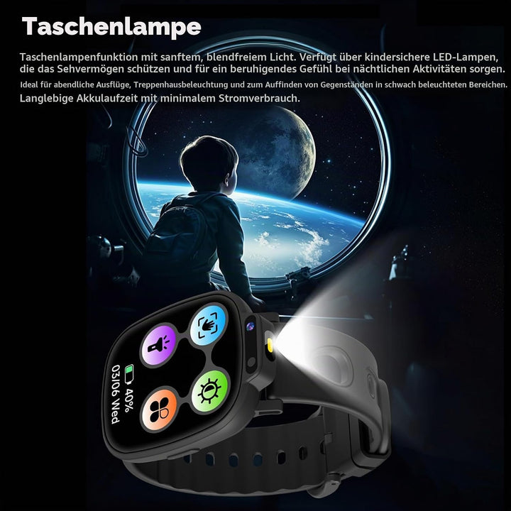 Smartwatch Kinder für Mädchen Jungen Geschenk mit 1,9" Gesicht 18 Spiel, Smart Watch Geburtstag Gesc