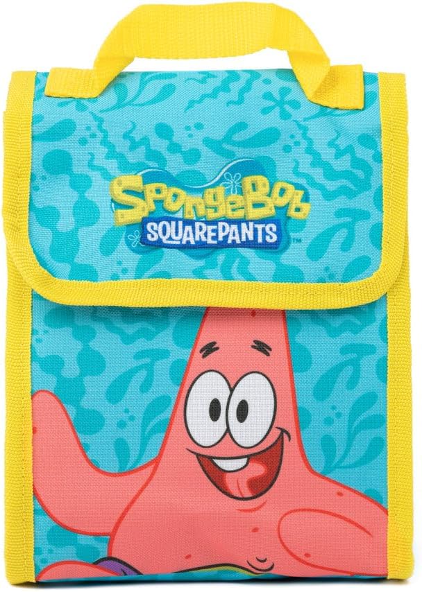 SPONGEBOB SQUAREPANTS Rucksack für Kinder, Blau/Gelb, Schultasche, Patrick Gary, Merchandise, Federm