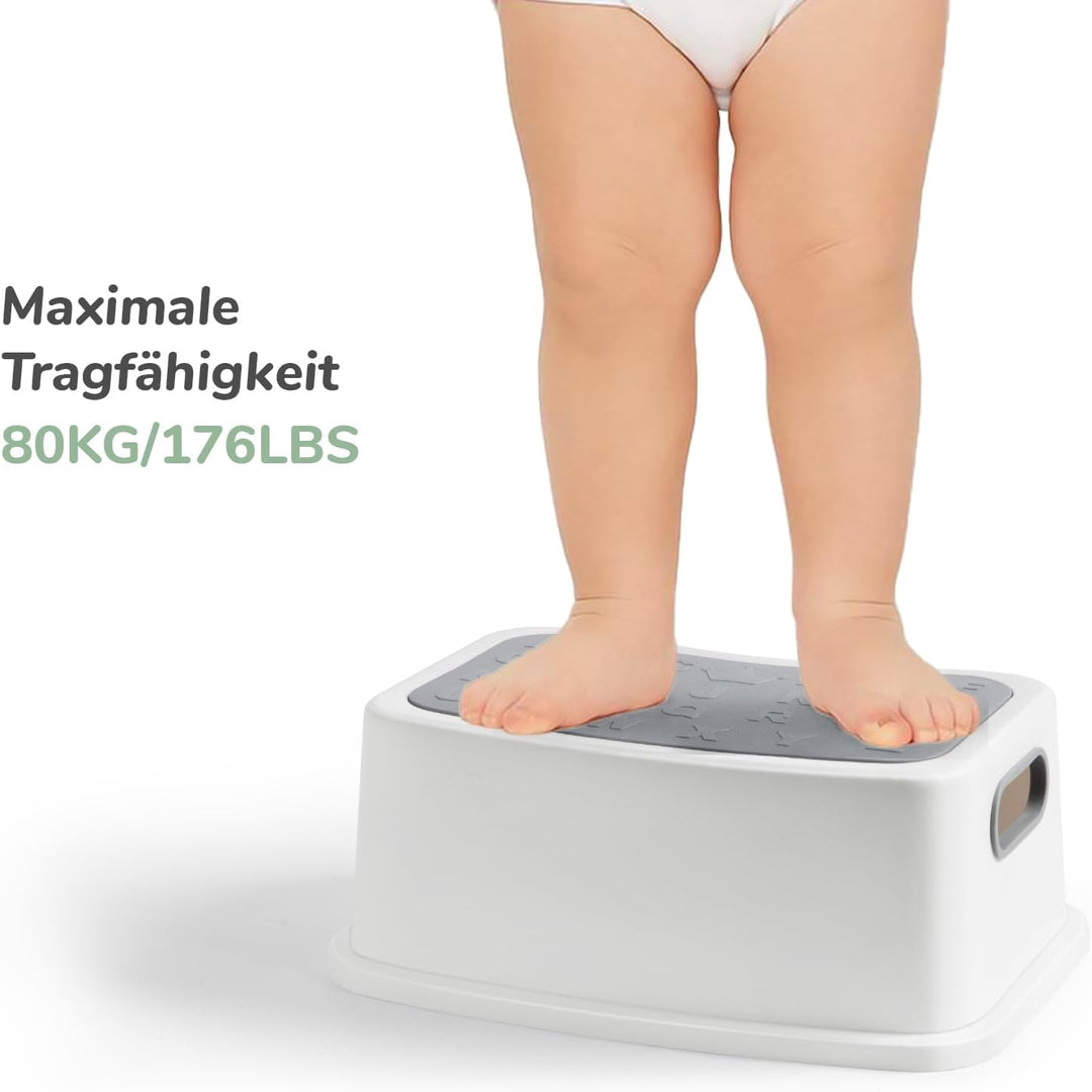 DEANIC Tritthocker Kinder, Kinderhocker Hocker Bad 2 Stufen, Klohocker WC Toilette ab 1 Jahr, Anti-K