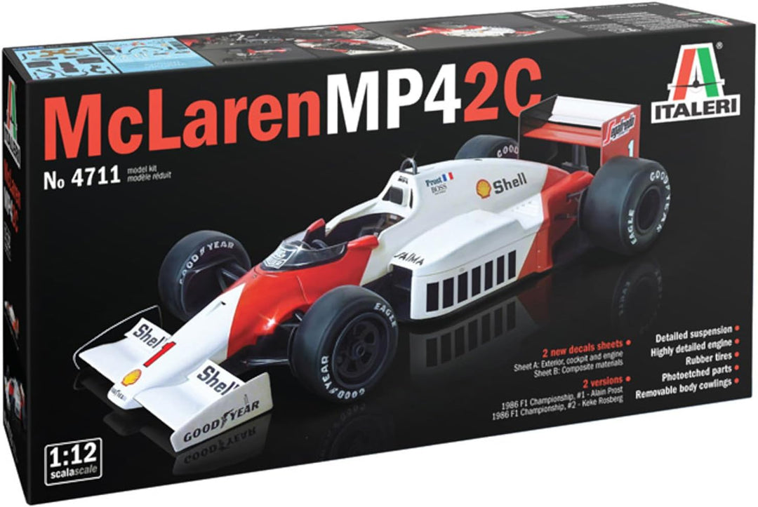 Italeri 4711S 1:12 Mc Laren MP4/2C Prost/Rosberg - Modellbau, Bausatz, Standmodellbau, Basteln, Hobb