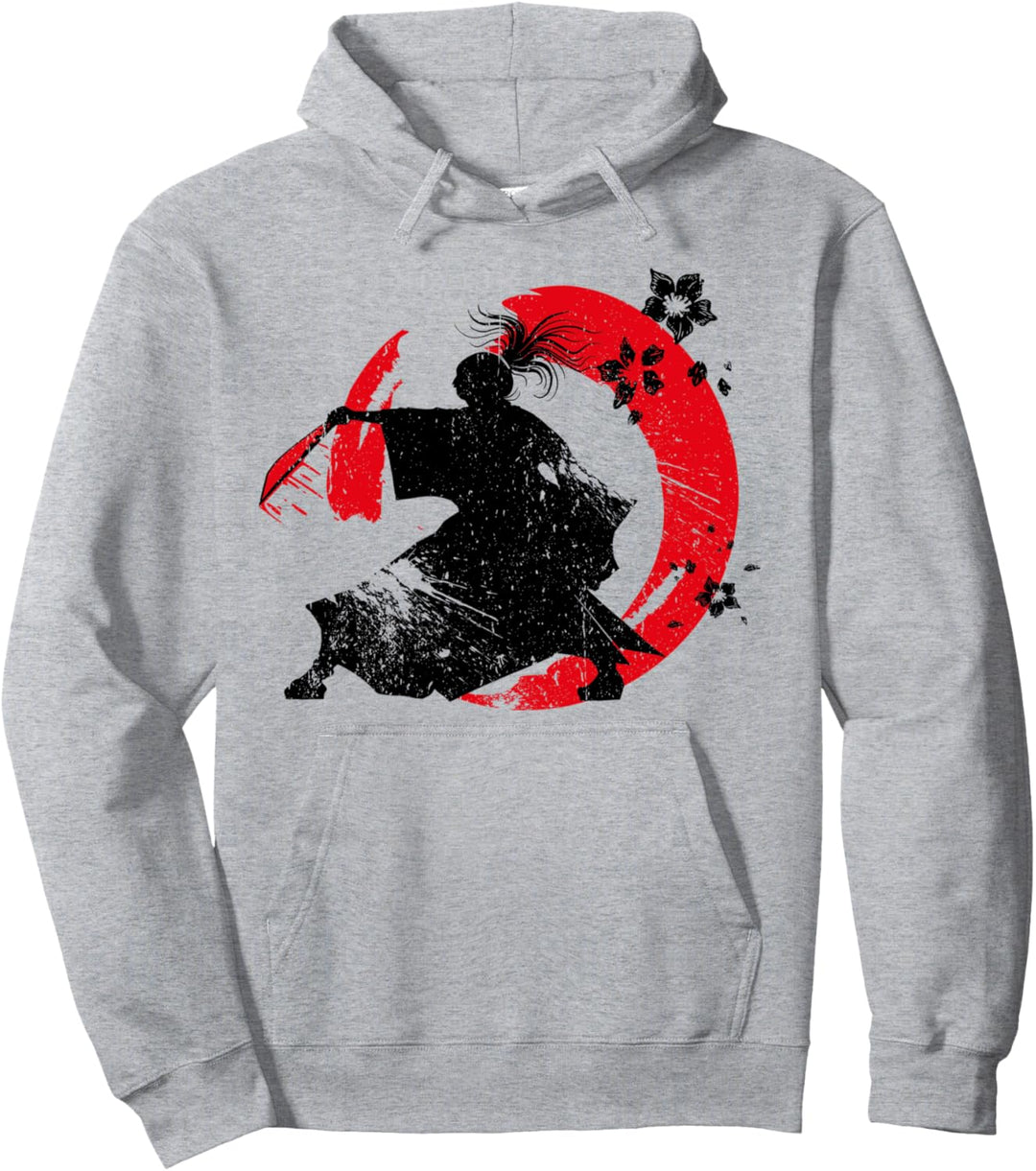 Retro Samurai Krieger Japanischer Samurai Ronin Pullover Hoodie