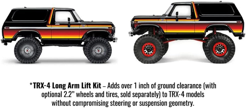 Traxxas 8140R TRX-4 Long Arm Lift Kit komplett rot