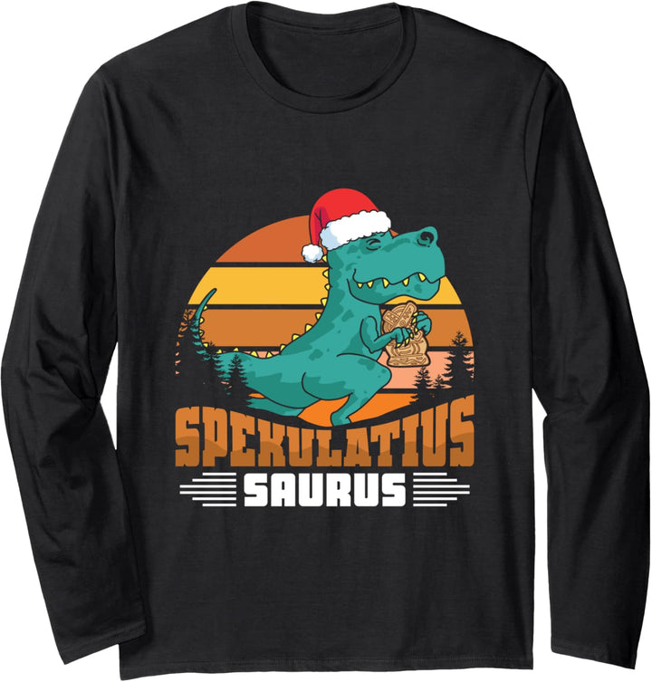 Tyrannosaurus Dinosaurier Weihnachten Spekulatius Saurus Langarmshirt