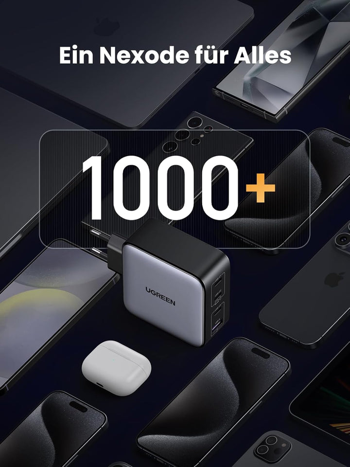 UGREEN Nexode 100W USB C Ladegerät GaN USB C Netzteil 4 Ports Charger PD Ladegerät mit PPS unterstüt