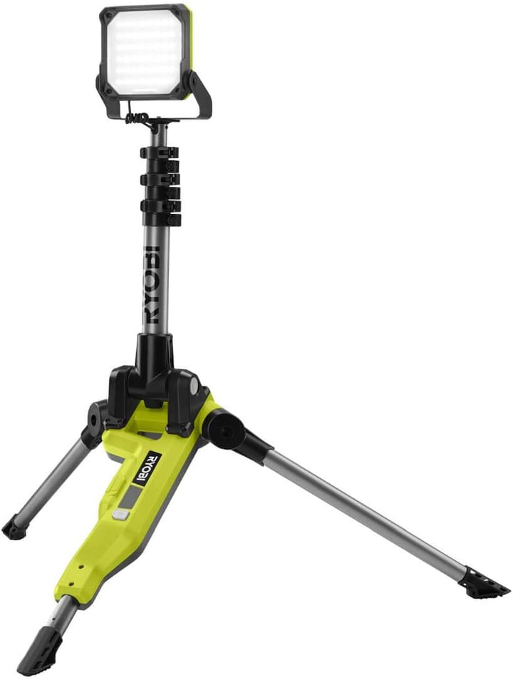 RYOBI 18 V ONE+ Akku-Stativ-LED Strahler R18TL-0 (48 LEDs, max. Lumen 2700, Leuchtweite bis zu 10m,