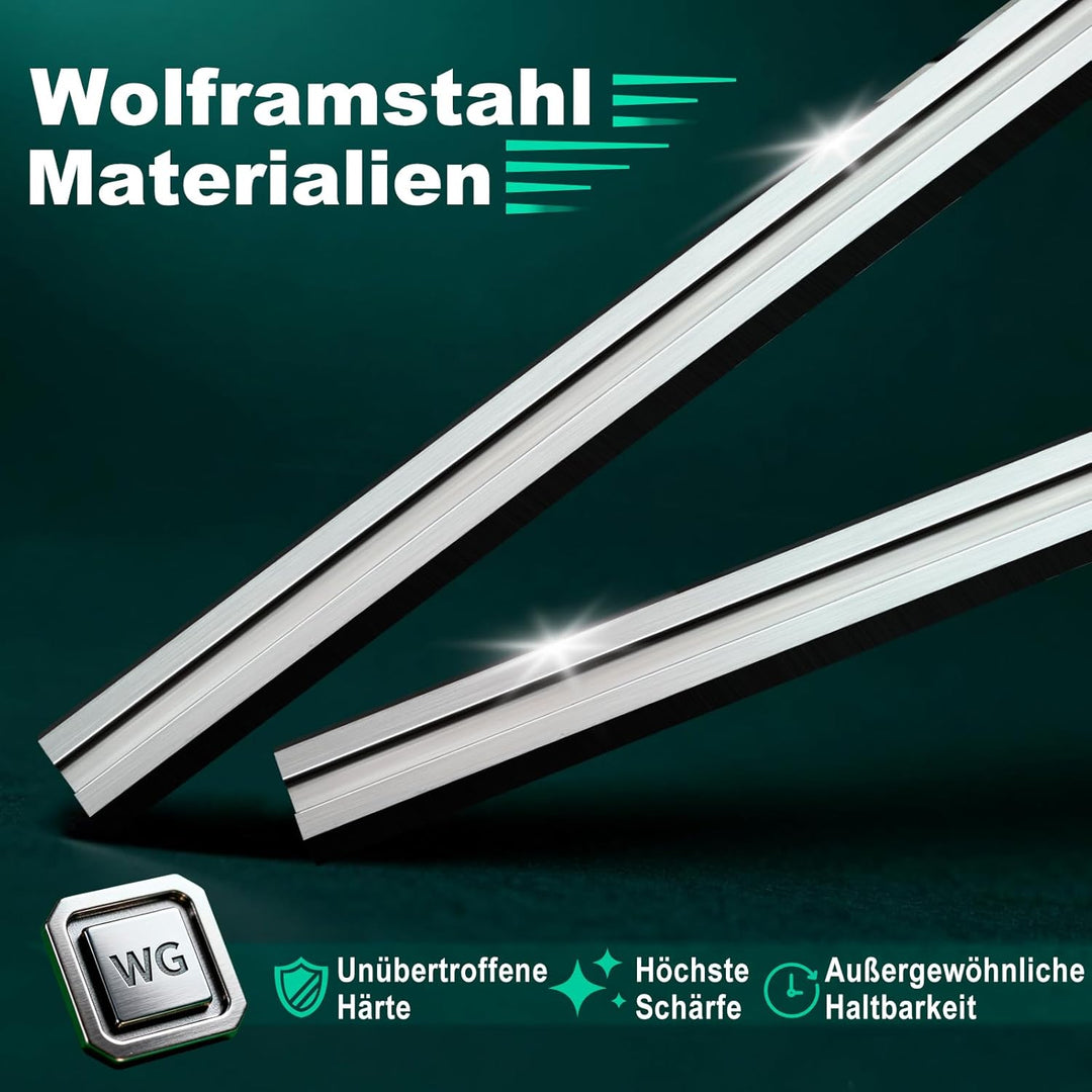 10 Stück HM Hobelmesser 82 mm x 5,5mm Messer Hartmetall Hobelmesser Wendemesser für Elektrohobel Hol