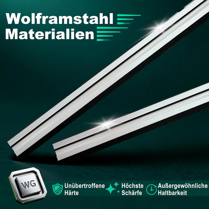 10 Stück HM Hobelmesser 82 mm x 5,5mm Messer Hartmetall Hobelmesser Wendemesser für Elektrohobel Hol