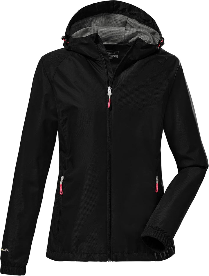 Killtec Damen Kos 15 Wmn Jckt Funktionsjacke mit Kapuze, packbar 36 Schwarz, 36 Schwarz