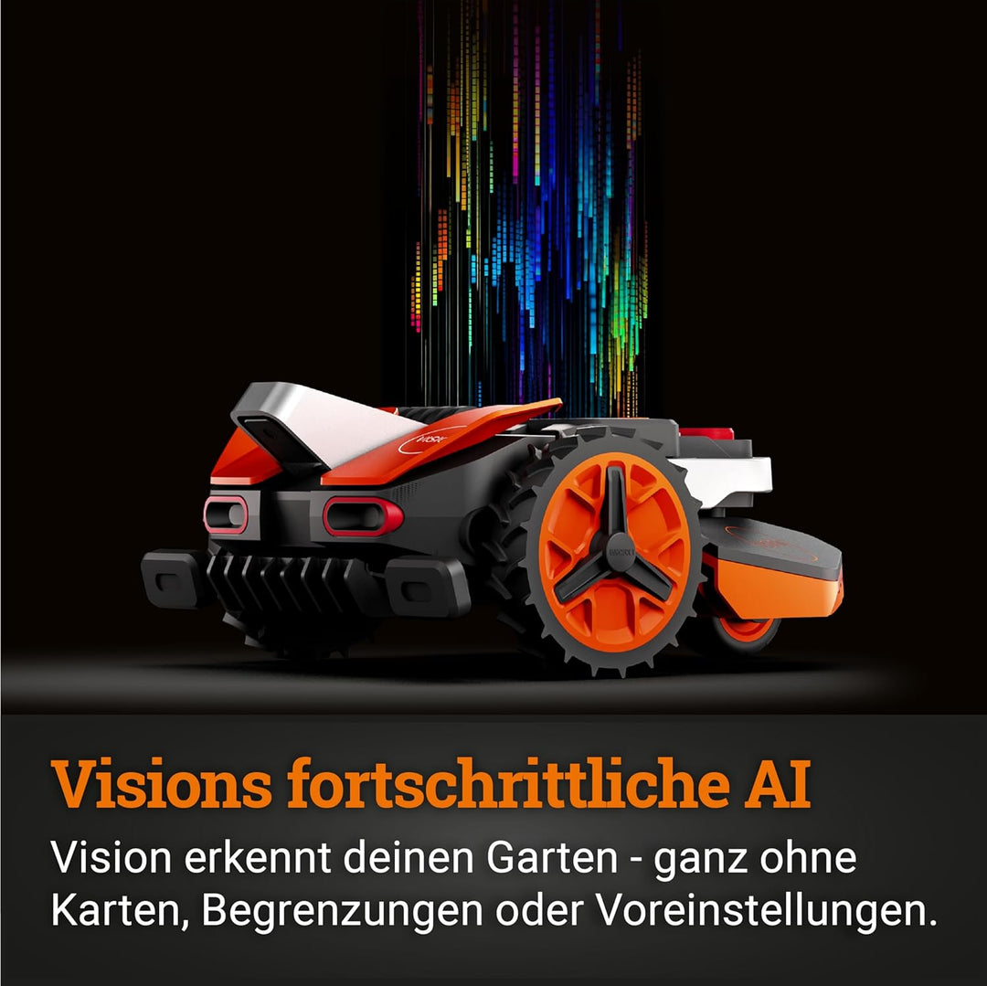 WORX Landroid Vision M800 WR208E.1 - Mähroboter ohne Begrenzungskabel für Gärten bis 800m², AI Rasen