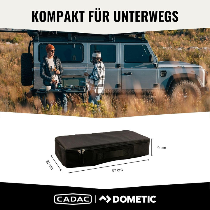 CADAC - 2 Cook 3 Pro Deluxe - 50mBar - Grillen - Tragbare Grills - Kochfläche aus Edelstahl - Inkl.