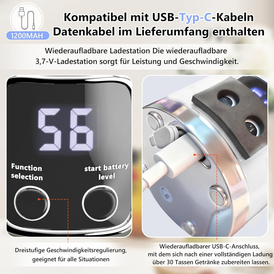 EasySpeed Tragbarer Mixer Smoothie Maker, 500ml Persönlicher Mini Entsafter Auslaufsicherem Deckel &