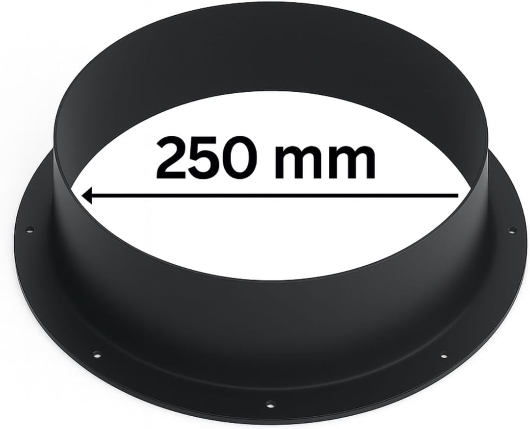 Weedness PVC Anschluss Flansch 250 mm für Lüftungsanlagen - Grow Anbau Lüfter Kupplung Indoor Belüft