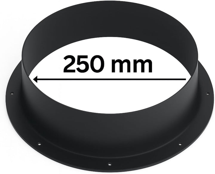 Weedness PVC Anschluss Flansch 250 mm für Lüftungsanlagen - Grow Anbau Lüfter Kupplung Indoor Belüft