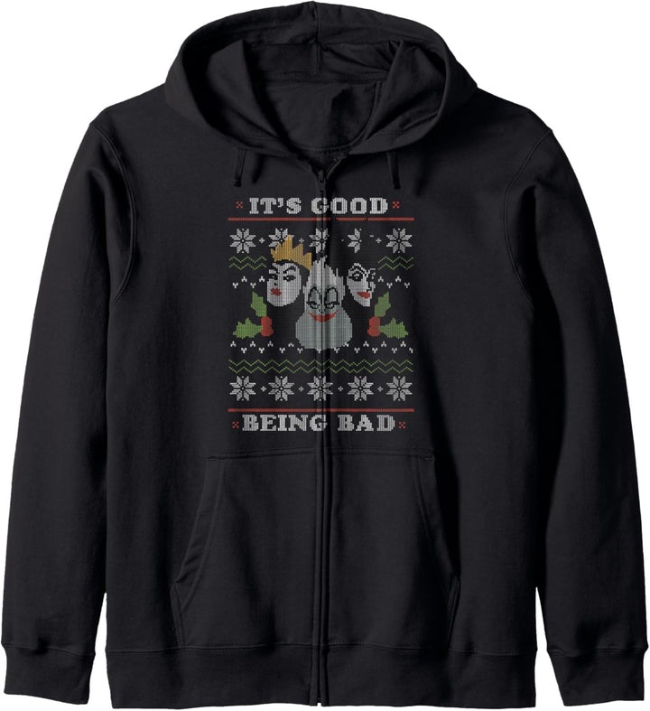 Disney Villains Good Bad Ugly Weihnachten Sweater Kapuzenjacke