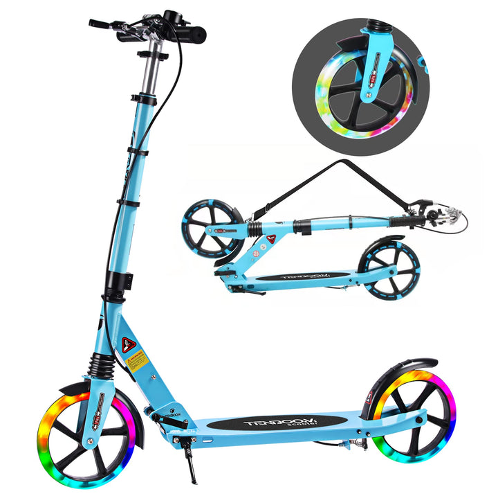 TENBOOM Roller Kinder 10 Jahre, Aluminium Tretroller klappbar Cityroller Höhenverstellbar, Roller Ki
