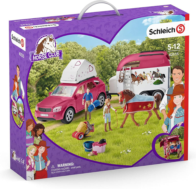 schleich 42535 Abenteuer mit Auto und Pferdeanhänger, für Kinder ab 5-12 Jahren, HORSE CLUB - Spiels