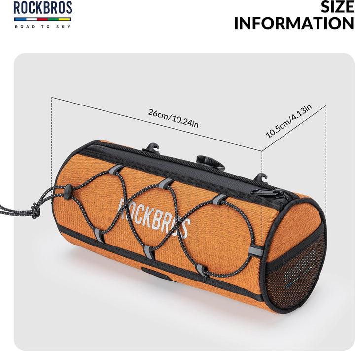 ROCKBROS Road-to-Sky Fahrrad Lenkertasche Fahrradtasche Lenker Vordertasche 1,5L Wasserabweisend Ref