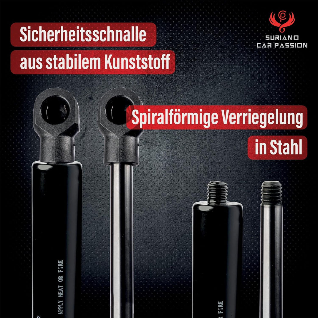 Gasdruckfeder Heckklappe kompatibel mit Fiat Punto 3-Türer II Baureihe (188) ab 1999 Heckklappendämp