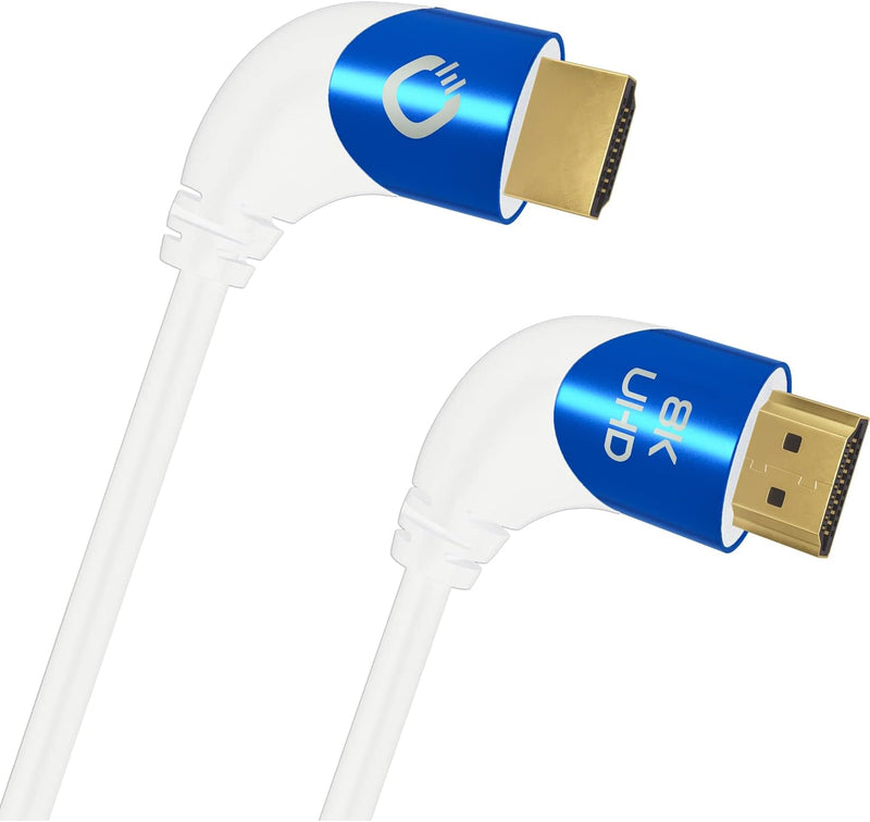 Oehlbach Shape Magic 90 UHD - 8K Ultra High Speed 2.1 HDMI-Kabel - Zertifiziert 48 Gbps (90 Grad Win