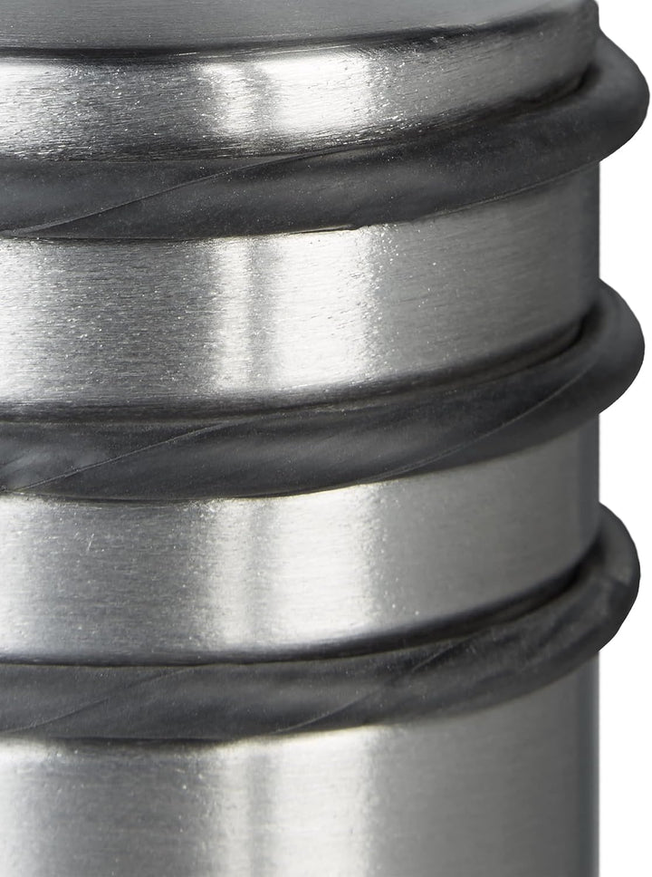 12x Türstopper, Türfeststeller, Türpuffer, Edelstahl, hoch, schwere Türen, Gummischutz, H x D: 7,5 x