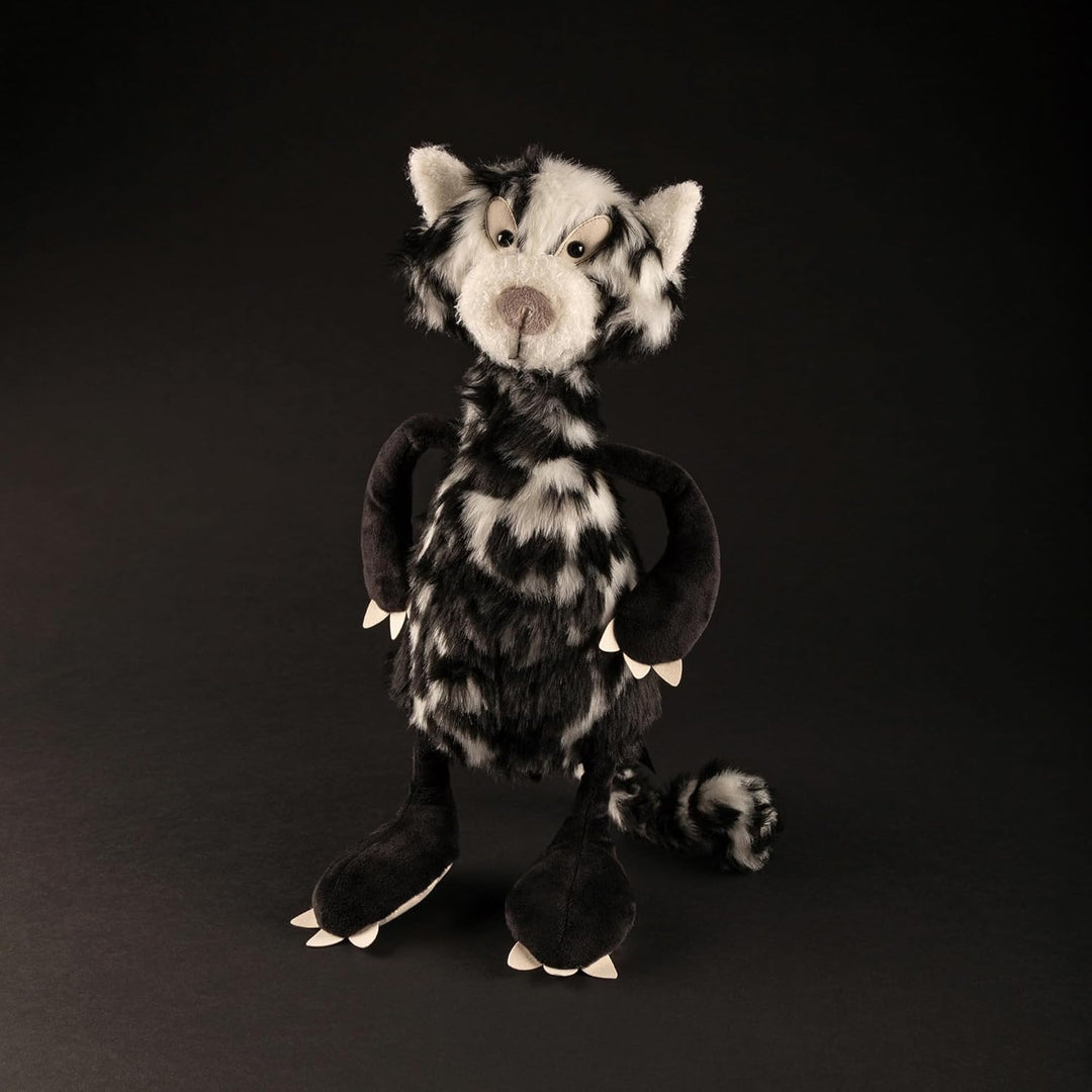 sigikid BEASTS, Kuscheltier für Erwachsene und Kinder, Katze Cat Macchiato, Schwarz/Weiss, 38057 Sch