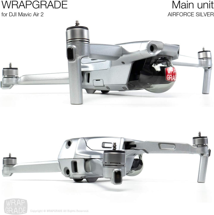 Wrapgrade Main Unit Skin kompatibel mit DJI Mavic Air 2 (Airforce Silver)