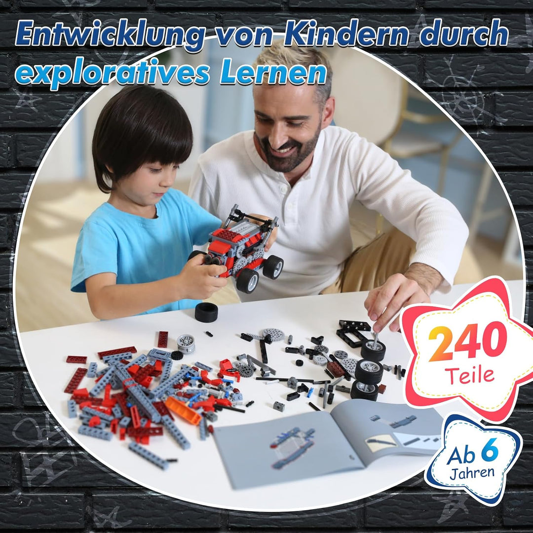 Robot B, Mint-Spielzeug für Jungen 6-12 Jahre, 8-in-1 Action-Roboterbausatz, Elektrischer Motor für
