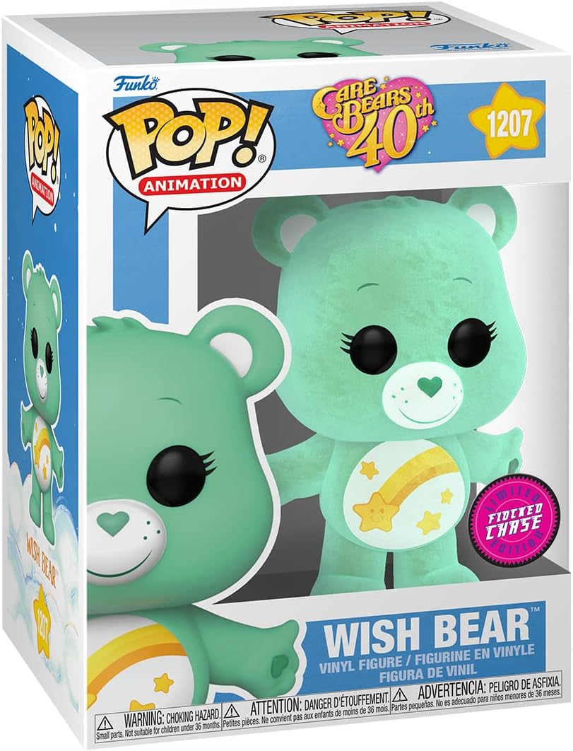 Funko Pop! Animation: CB40- Wish True Heart Bear - Beflockt CH - Care Bears - Vinyl-Sammelfigur - Ge