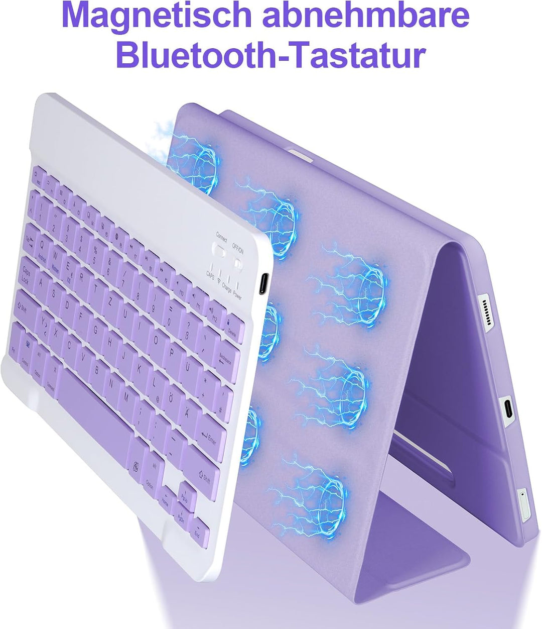 Tastaturhülle für Samsung Galaxy Tab S10 Lite/S10 FE/S9 FE/ S9,11 Zoll, 2025/2023, abnehmbare drahtl