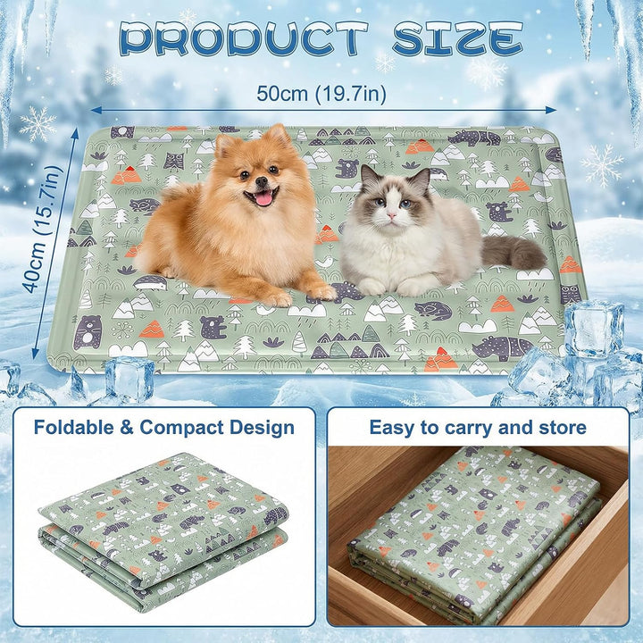 Ninonly Kühlmatte Hund 40X50cm Kühlmatte für Hunde Katze Haustier Eismatte Selbstkühlende mit Ungift