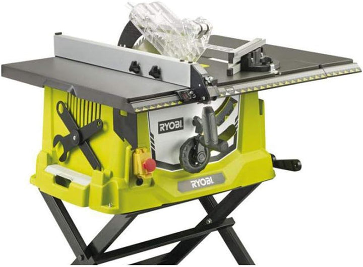 Ryobi 1800 W Tischkreissäge (Kreissäge, Säge) RTS1800ES-G (mit Untergestell, Sägeblatt) 5133002023